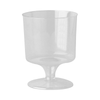 Disposable Plastic Wine Glass 6oz (Pack 6)