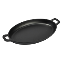 Melamine Oval Serving Dish Black 23.5x10cm
