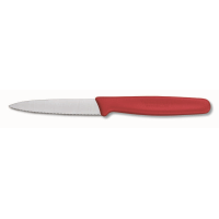 Victorinox Polypropylene Paring Knife with Pointed Tip Serrated Edge in Red 8cm