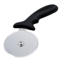 Black Handle Pizza Cutter with 4" Wheel