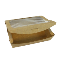 Large Salad Box with Window, 180 x 135mm at base, 1239ml (Pack 300)