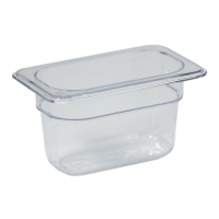 Gastronorm Pan Clear Polycarbonate 1/9 100mm Deep
