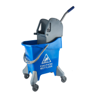 Deluxe Down Press Mop Bucket in Blue