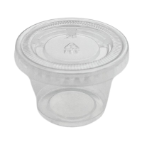 Plastic Portion Pot and Lid 1oz (Pack 100)