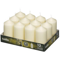 Bolsius Professional Pillar 3 Candles Ivory 58 x 118mm (Pack 12)
