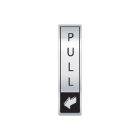 Door Sign Pull Vertical with Symbol
