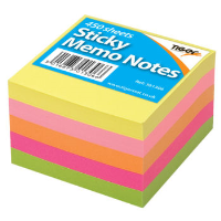 Neon Sticky Memo Notes 3x3in 450 Sheets Assorted
