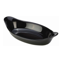Royal Genware Oval Eared Dish 22cm Black