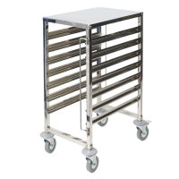 Gastronorm Racking Trolley Mobile 7 Tiers for 1/1 GN Pans 38(w) x 58(d) x 90(h)cm