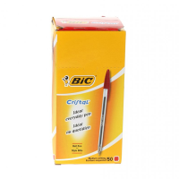 BIC Cristal Medium Red Ballpoint Pen (Pack 50)