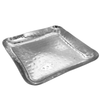 Stainless Steel Hammered Square Plate 15cm