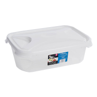 Whatmore 2.7 Litre Rectangular Food Box Clear Base with Ice White Lid