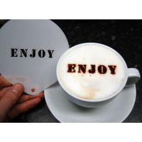 Cappuccino Coffee Stencil - Enjoy