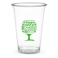Vegware Biodegradable Cold Cups 16oz Green Tree (Pack 50) [20]