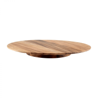 Wooden Baroque Large Revolving Platter In Rustic Acacia 365 x 37mm