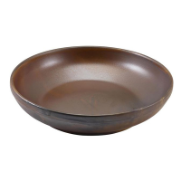 Genware Terra Porcelain Rustic Copper Coupe Bowl 27.5cm