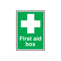 Self Adhesive First Aid Box Symbol Sign
