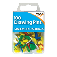 Tiger Multi-Coloured Drawing Pins (Pack 100)
