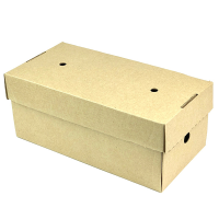 Double Premium Corrugated Brurger Box Kraft, 244 x 122 x 102 mm (Pack 100)