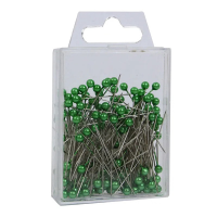 Round Headed 4cm Apple Green Pearl Pins (Pack 144)