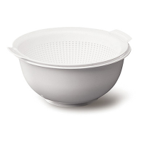 Araven 2.5 Litre White Bowl with Colander 24cm