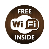 Free Wifi Inside Window Sticker 150 x 150mm