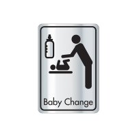 Door Sign Baby Change Symbol with Text