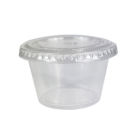 Plastic Portion Pot and Lid 3.25oz (Pack 100)