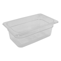 Gastronorm Pan Clear Polycarbonate 1/4 100mm Deep