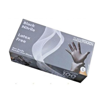 Nitrile Gloves in Black Large (Pack 100)