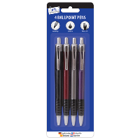 Just Stationery 4 Ball Point Pens (Pack 4)