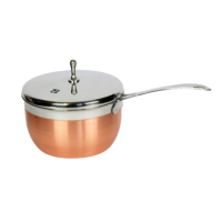 Sonu Stainless Steel Sauce Pan with Copper Bottom & Lid 18.5cm 2000ml