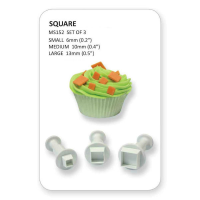 Square Plunger Cutters S / M / L (Pack 3)
