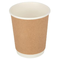 Brown Double Wall Hot Drink / Coffee Cup 12oz (Pack 25) [500]