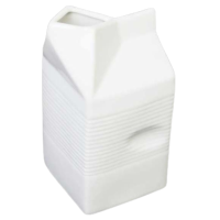 Orion Ceramic White Milk Carton 14.5cm 500ml