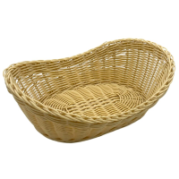 Solid Woven Plastic Basket Boat (33x20x12cm)