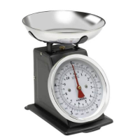 Terraillon T500 Black 5kg Traditional Metal Upright Scale With Stainless Steel Bowl