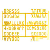 3/4" Letter Set - (540 characters) Yellow