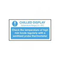 Self Adhesive Check Chilled Display Temperature Sign