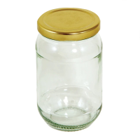Tala Round Preserving Glass Jar with Gold Screw Top Lid 454ml / 16oz