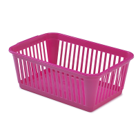 Whitefurze Plastic Handy Basket 30cm Pink