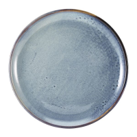 Genware Terra Porcelain Aqua Blue Coupe Plate 27.5cm
