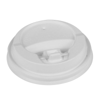 Reclosable White Domed Sip-Thru Lid to fit 12/16oz Cup (Pack 50) [1000]