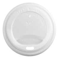 Vegware Biodegradable 79mm CPLA Hot Coffee Cup Lid fits 8oz (Pack 100) [10]