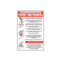 Self Adhesive Preventing Food Poisoning Sign