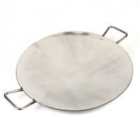 Round Stainless Steel Tawa With Handle 28"