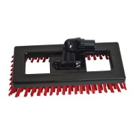 Swivel Deck Brush Black with Red Bristles & Handle