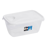 Whatmore 6 Litre Rectangular Food Box Clear Base with Ice White Lid