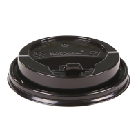 Reclosable Black Domed Sip-Thru Lid to fit 12/16oz Cup (Pack 50) [1000]