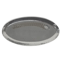 Steel Hammered Oval Platters 10"x5"